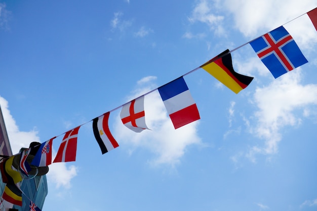 Bandeira nacional britânica e inglesa no restaurante e pub, londres