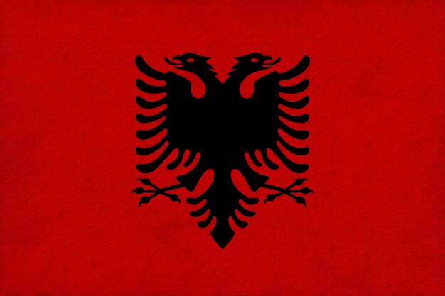 Bandeira nacional da Albânia Fundo com bandeira da Albânia