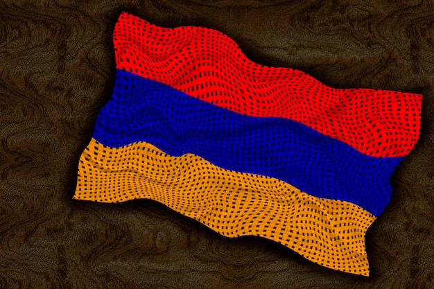 Foto bandeira nacional da armênia fundo com bandeira da armênia