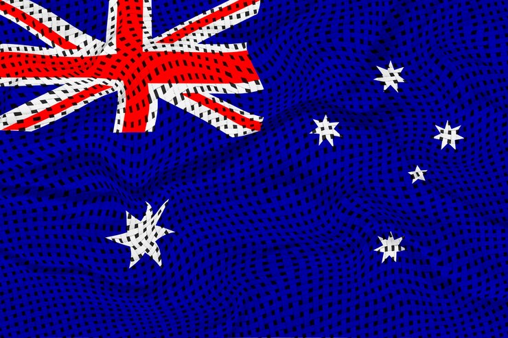 Foto bandeira nacional da austrália fundo com bandeira da austrália