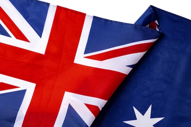 Bandeira nacional da Austrália, fundo de tecido têxtil