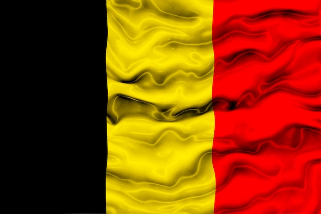Bandeira nacional da Bélgica Fundo com bandeira da Bélgica