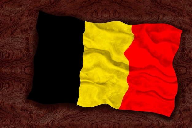 Foto bandeira nacional da bélgica fundo com bandeira da bélgica