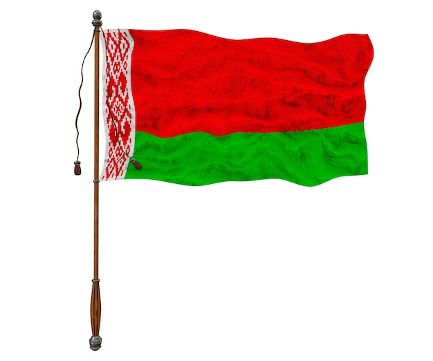 Bandeira nacional da Bielorrússia Fundo com bandeira da Bielorrússia