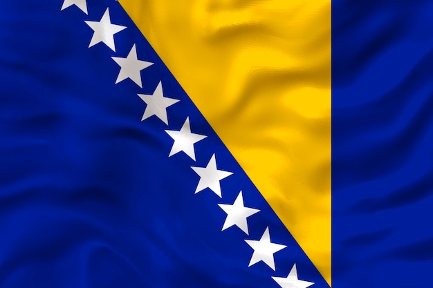 Bandeira nacional da Bósnia e Herzegovina Fundo com bandeira da Bósnia e Herzegovina