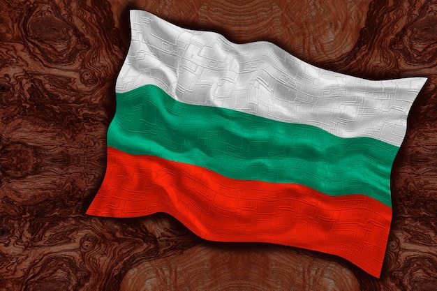 Bandeira nacional da Bulgária Fundo com bandeira da Bulgária