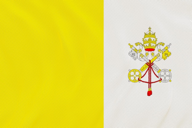 Foto bandeira nacional da cidade do vaticano fundo com bandeira da cidade do vaticano