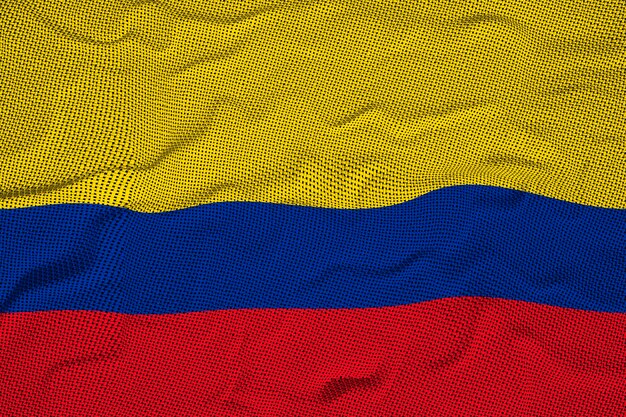 Bandeira nacional da Colômbia Fundo para editores e designers Feriado nacional