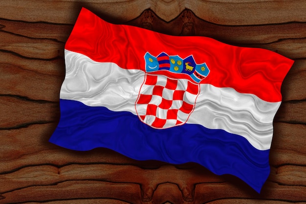 Bandeira nacional da Croácia Fundo com bandeira da Croácia