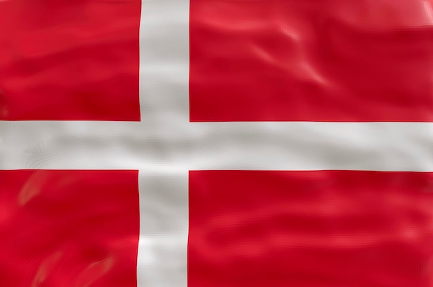 Bandeira nacional da Dinamarca Fundo com bandeira da Dinamarca