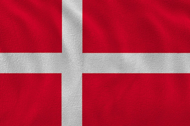 Bandeira nacional da Dinamarca Fundo com bandeira da Dinamarca