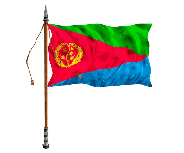 Bandeira nacional da Eritreia Fundo com a bandeira da Eritreia