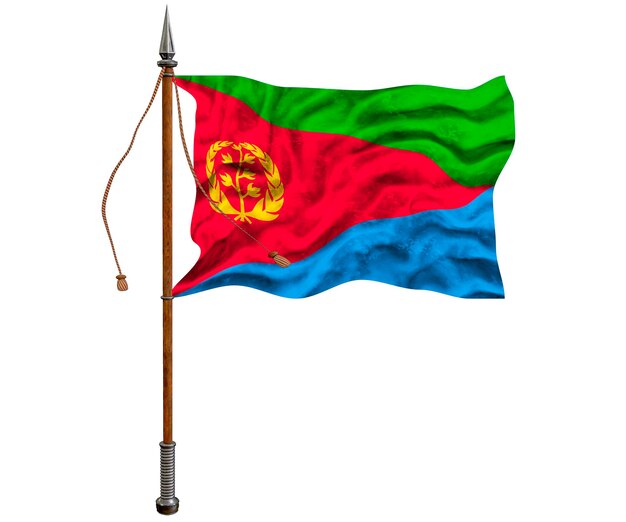 Bandeira nacional da Eritreia Fundo com a bandeira da Eritreia