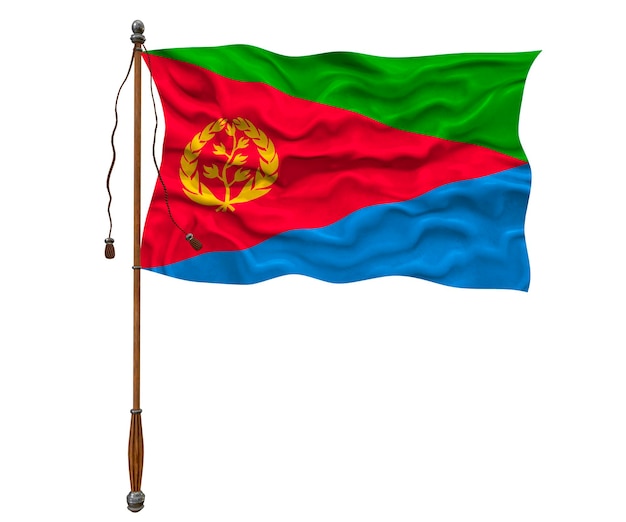 Bandeira nacional da Eritreia Fundo com a bandeira da Eritreia