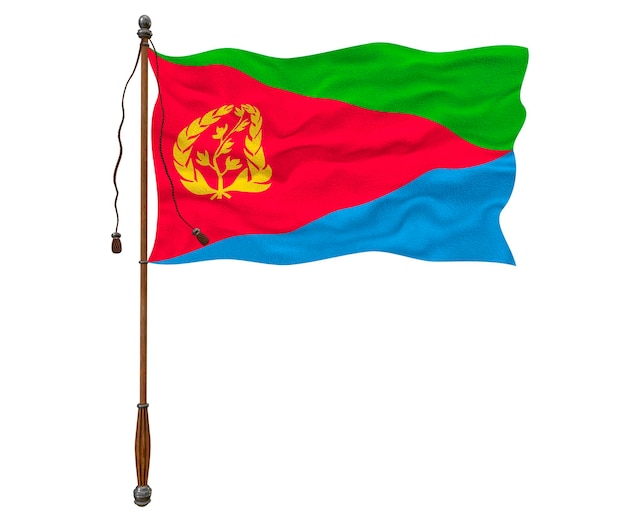 Bandeira nacional da Eritreia Fundo com a bandeira da Eritreia