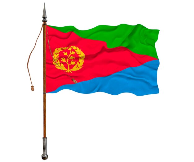 Bandeira nacional da Eritreia Fundo com a bandeira da Eritreia