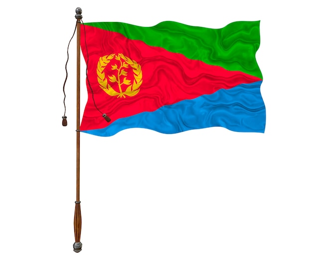 Bandeira nacional da Eritreia Fundo com a bandeira da Eritreia