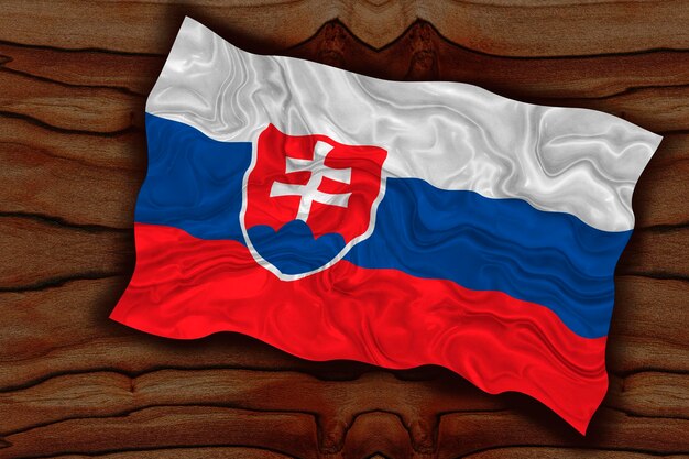 Bandeira nacional da Eslováquia Fundo com bandeira da Eslováquia