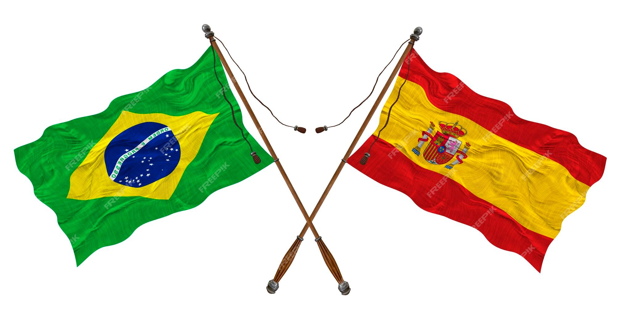 Bandeira da espanha vs brasil