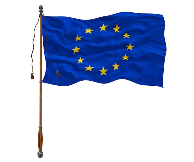 Bandeira nacional da Europa Fundo com bandeira da Europa