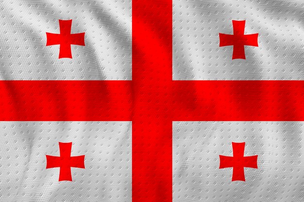 Bandeira nacional da Geórgia Fundo com bandeira da Geórgia