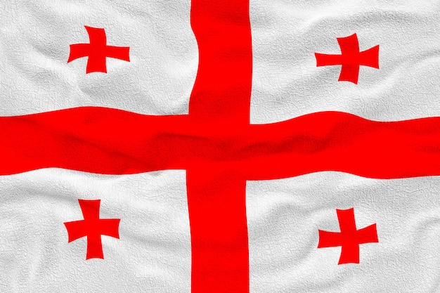 Bandeira nacional da Geórgia Fundo com bandeira da Geórgia
