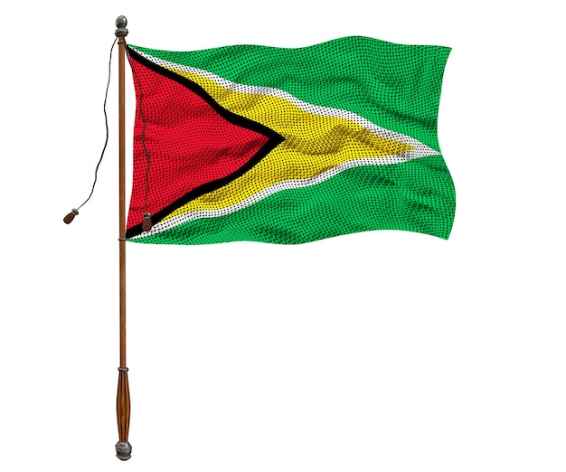 Bandeira nacional da Guiana Fundo com bandeira da Guiana