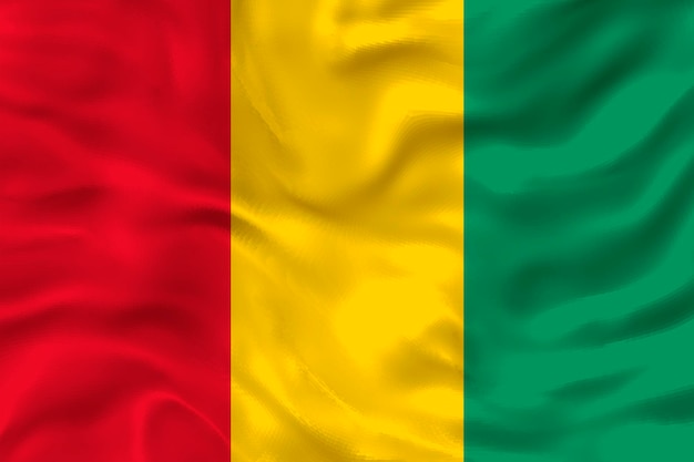 Bandeira nacional da Guiné Fundo com bandeira da Guiné