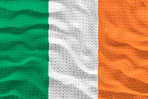Bandeira nacional da Irlanda Fundo com bandeira da Irlanda