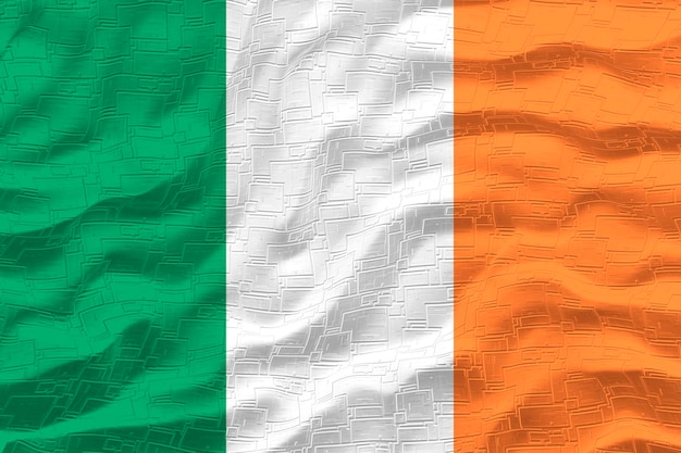 Bandeira nacional da Irlanda Fundo com bandeira da Irlanda