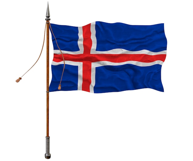 Bandeira nacional da Islândia Fundo com bandeira da Islândia