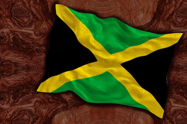 Bandeira nacional da Jamaica Fundo com bandeira da Jamaica