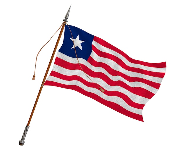 Bandeira nacional da libéria fundo com bandeira da libéria