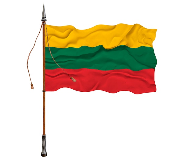Bandeira nacional da Lituânia Fundo com bandeira da Lituânia