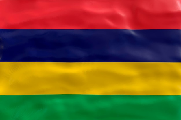 Bandeira nacional da Maurícia Fundo com bandeira da Maurícia