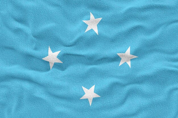 Bandeira nacional da Micronésia Fundo com bandeira da Micronésia
