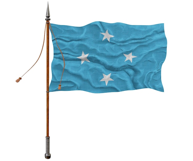Bandeira nacional da Micronésia Fundo com bandeira da Micronésia
