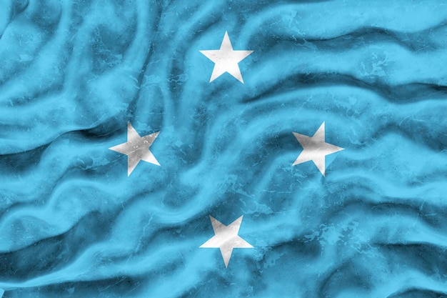 Bandeira nacional da Micronésia Fundo com bandeira da Micronésia