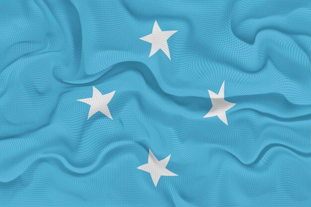 Bandeira nacional da Micronésia Fundo com bandeira da Micronésia