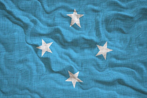 Bandeira nacional da Micronésia Fundo com bandeira da Micronésia