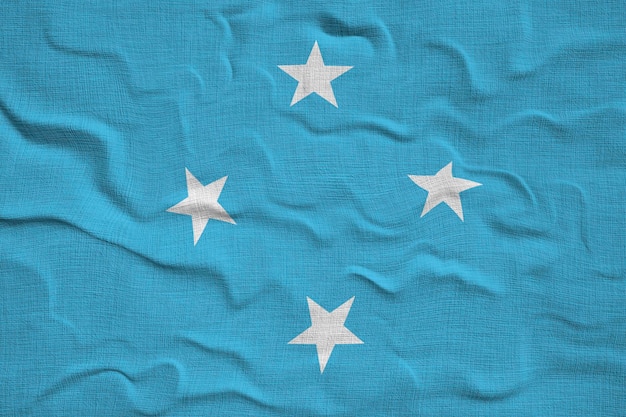Bandeira nacional da Micronésia Fundo com bandeira da Micronésia