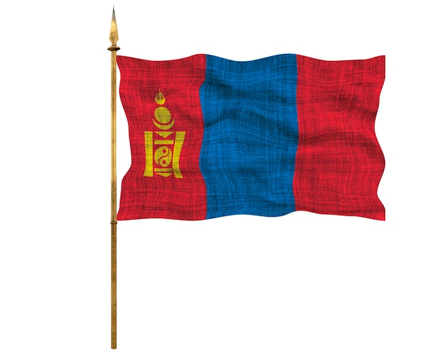 Bandeira nacional da Mongólia Fundo com bandeira da Mongólia