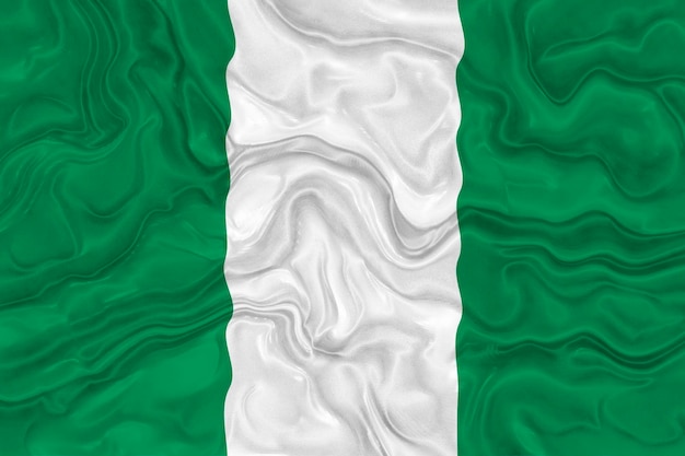 Bandeira nacional da Nigéria Fundo com bandeira da Nigéria