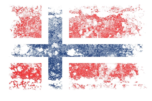 Bandeira nacional da Noruega com textura. modelo para design