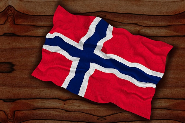 Bandeira nacional da Noruega Fundo com bandeira da Noruega