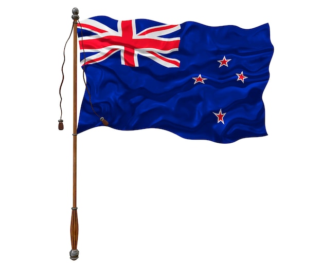 Bandeira nacional da Nova Zelândia Fundo com bandeira da Nova Zelândia