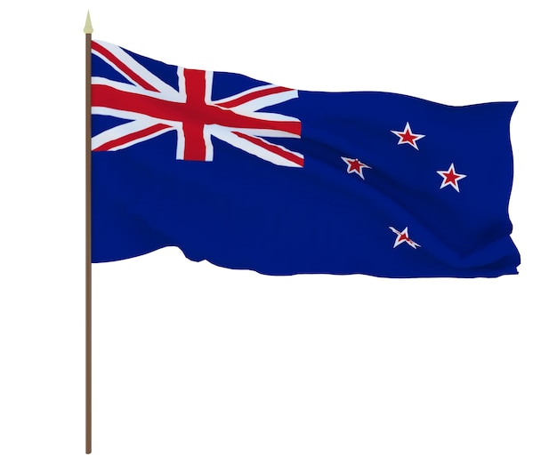 Bandeira nacional da Nova Zelândia Fundo para editores e designers Feriado nacional
