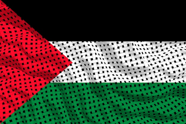 Foto bandeira nacional da palestina fundo com bandeira da palestina