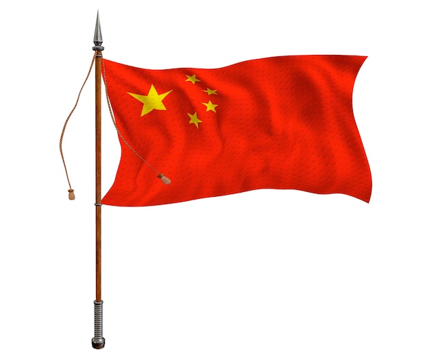 Foto bandeira nacional da república popular da china fundo com bandeira da república popular da china