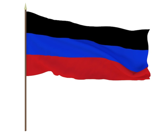 Bandeira nacional da República Popular de Donetsk Fundo para editores e designers Feriado nacional